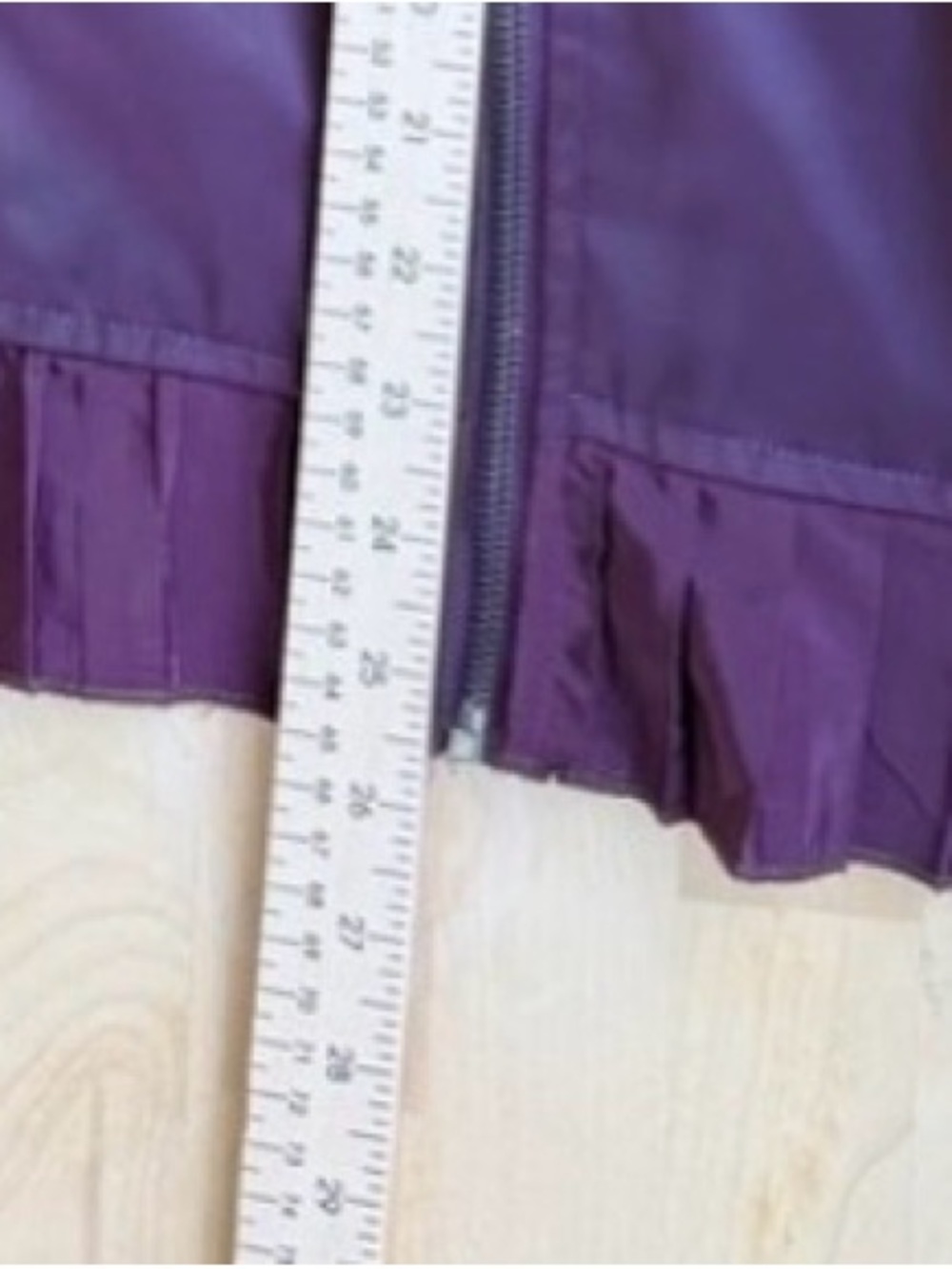 Lane Bryant 22W Plum Satin Bomber Jacket Snap Pocket Ruffle Trim Plus Chic - Picture 12 of 14
